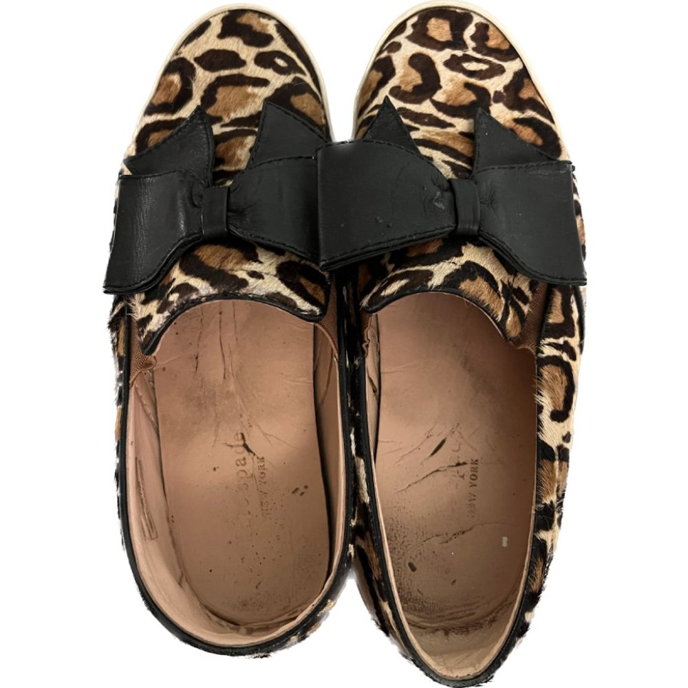 Kate Spade New York Leopard Bow Slip-On Sneakers, 7 - Picture 3 of 5